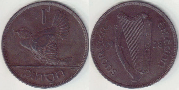 1928 Ireland Penny A005247